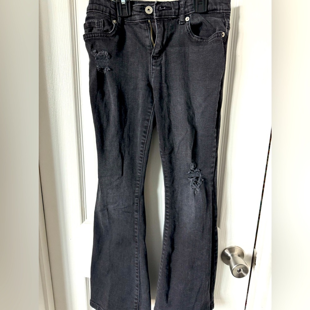 Girls Distressed Flare leg Jeans